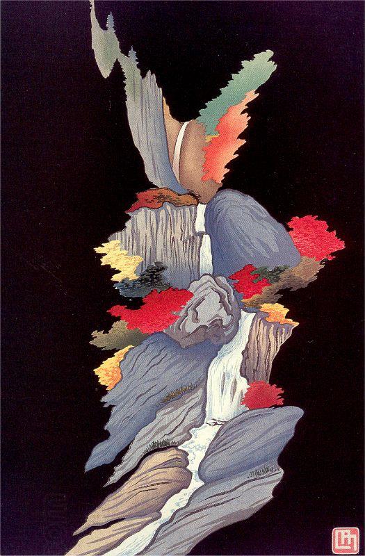 Miller, Lilian May Rainbow Pheonix Waterfall China oil painting art